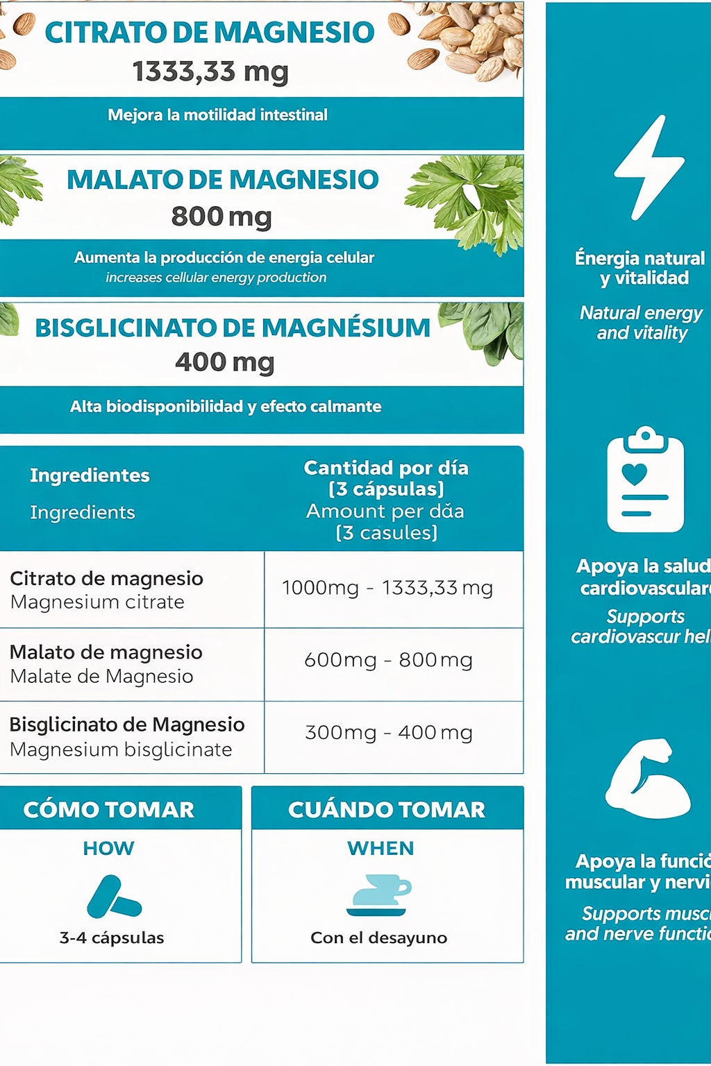 Magnesio Complex de Alta Absorción – Energía, Sueño y Recuperación | NutriBrain