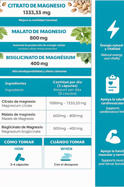 Magnesio Complex de Alta Absorción – Energía, Sueño y Recuperación | NutriBrain
